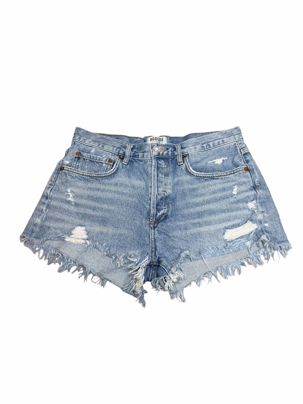 AGOLDE Parker‎ Vintage Cutoff Denim Shorts | Swapmeet | Button Fly | Size 28